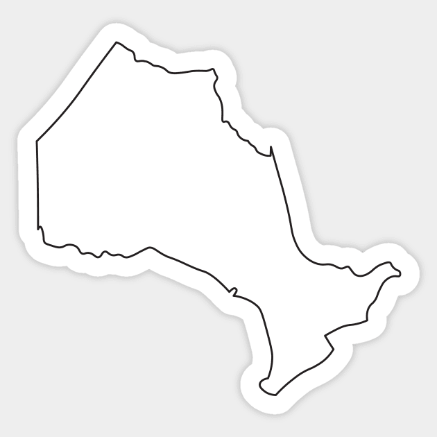 Ontario - Blank Outline Sticker by loudestkitten